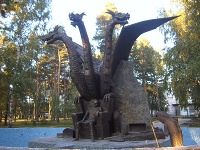 Фонтан Змей Горыныч в Новосибирске